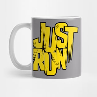 Just Run - Yellow and Black Mug